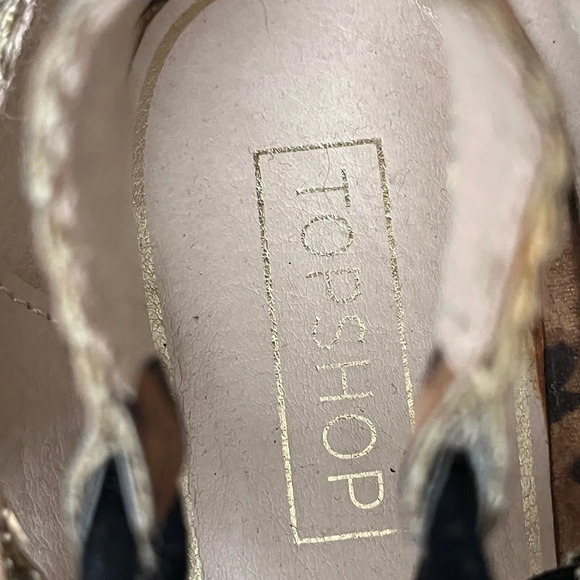 Womens Topshop Leopard Print Lace-up Flat -multicolor slip on flap 4/37 - Picture 11 of 13